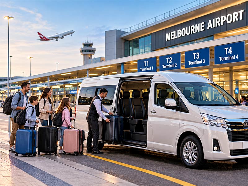 Melbourne Airport maxi taxi for group transfers from Terminals 1 to 4
